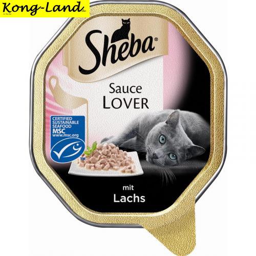 22 x Sheba Schale Sauce Lover mit Lachs 85g