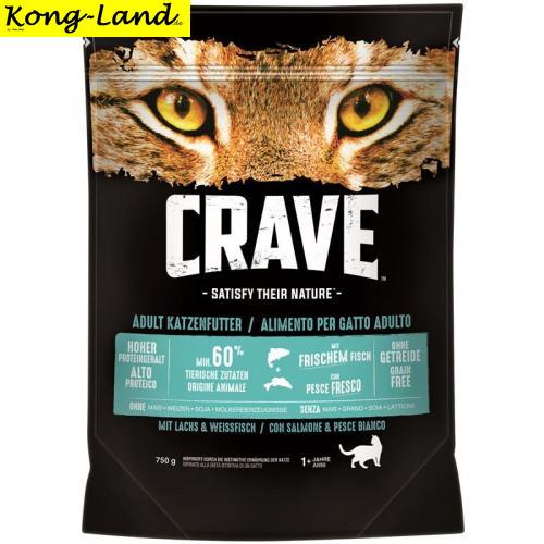 Crave Cat Trocken Lachs & Weissfisch 750 g