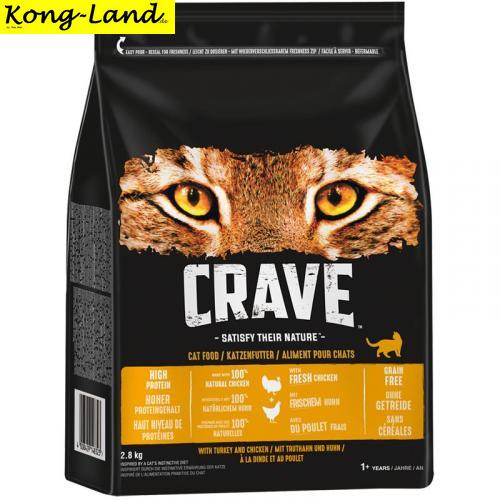 Crave Cat Trockenfutter Truthahn & Huhn 2,8 kg