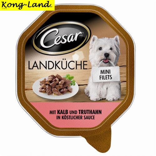 14 x Cesar Schale Landkche mit Kalb & Truthahn in kstlicher Sauce 150g