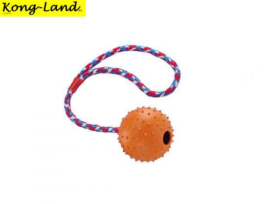 Noppen-Ball aus Vollgummi mit Seil und Glocke