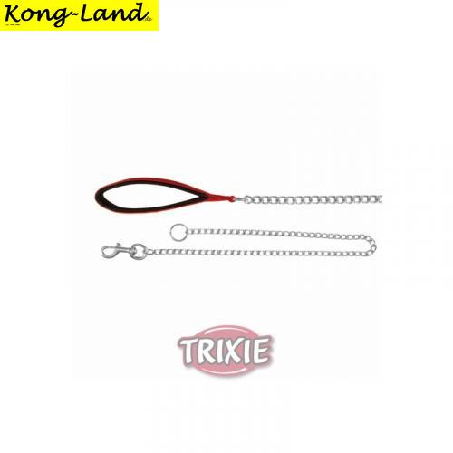 Trixie Kettenleine mit Nylon Handschlaufe rot, Gre M-L, 1,0m / 3,0mm
