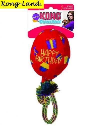 KONG Occasions Birthday Balloon Red Medium