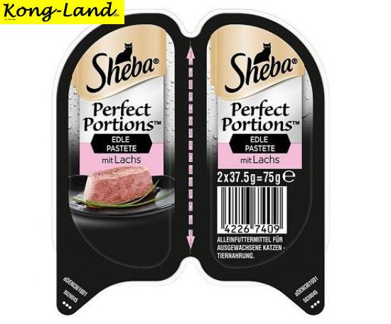 32 x Sheba Pack Perfect Portions mit Lachs 2 x 37,5 g