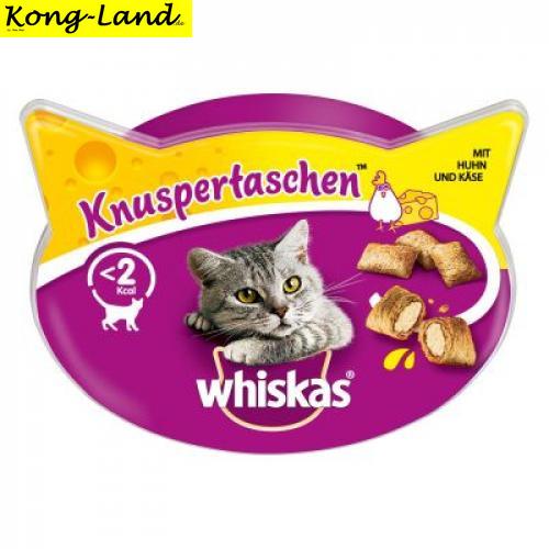 8 x Whiskas Snack Knuspertaschen Huhn & Kse 60g