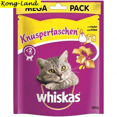 4 x Whiskas Snack Knuspertaschen Huhn & Kse 180g