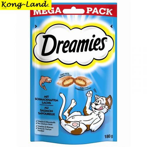 4 x Dreamies Cat Snack mit Lachs 180g Mega Pack