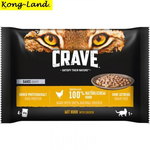 Crave Cat Frischebeutel Huhn 4 x 85 g Multipack