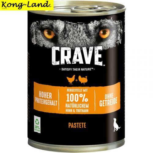 6 x Crave Dog Dose Huhn & Truthahn 400 g