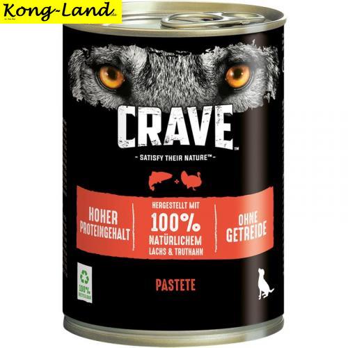 6 x Crave Dog Dose Lachs & Truthahn 400 g