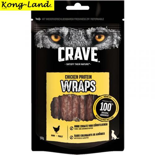 10 x Crave Dog Snack Protein Wraps mit Huhn 50 g