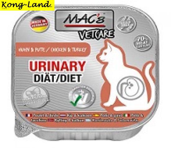 16 x MACs Cat Vetcare Urinary Huhn & Pute 100g