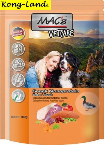 9 x MACs Dog Mono Snack Ente 100g